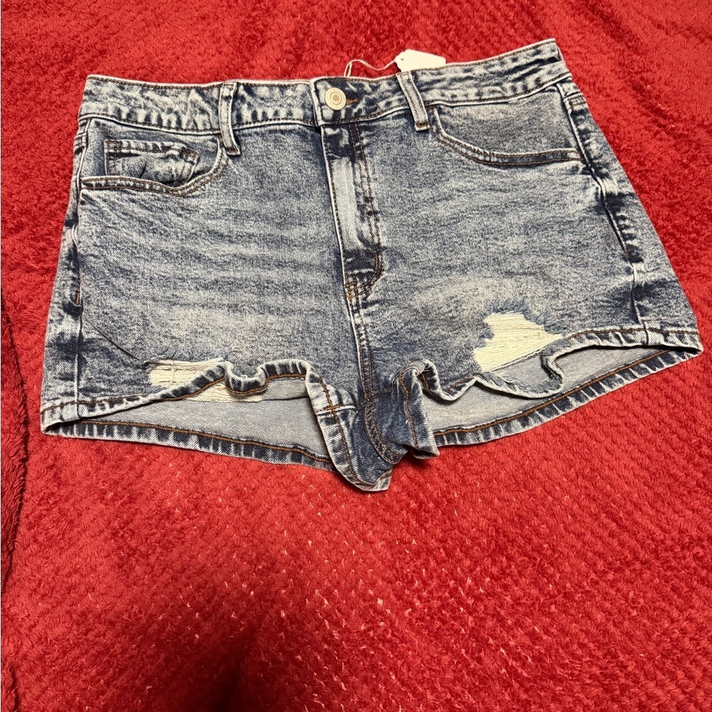 SO Blue Distressed Jean Shorts